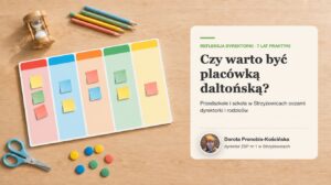 Okładka „Czy warto być placówką daltońską?” – refleksja Doroty Pronobis-Kościńskiej, dyrektor ZSP nr 1 w Strzyżowicach